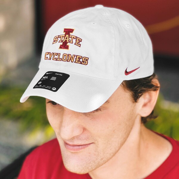 Nike I-State Cyclones Fanwear 25 White Club Cap